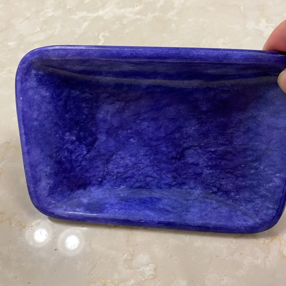 Natural purple marble curvy collection bar soap dish soap tray holder